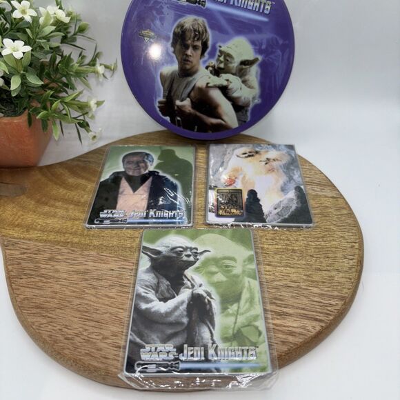 VTG Avon STAR WARS Jedi Knights Metal Card Set W/Tin 1998-See descrip-Cards Seal - Picture 1 of 14